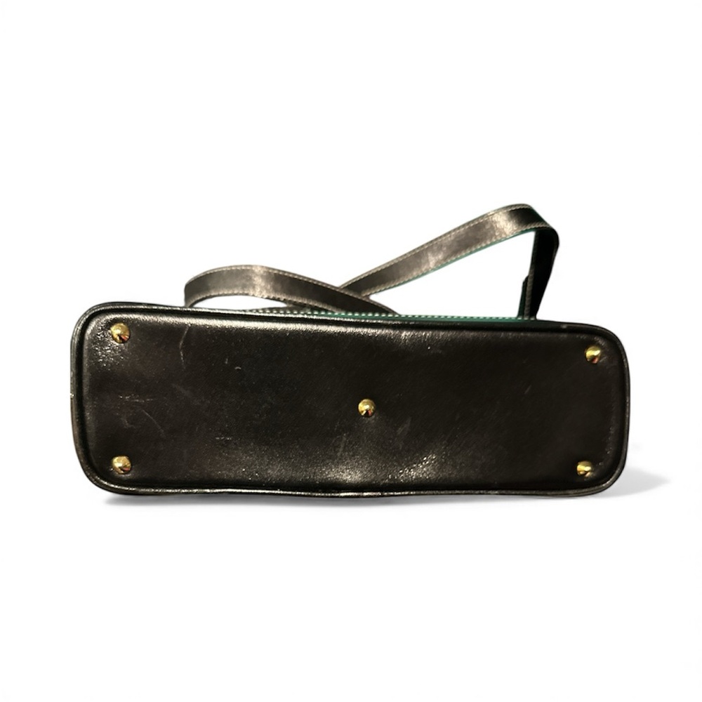 Bally Ollam Black Leather shoulder Bag with gold hardware•Vintage•80s•Italy - Picture 8 of 10